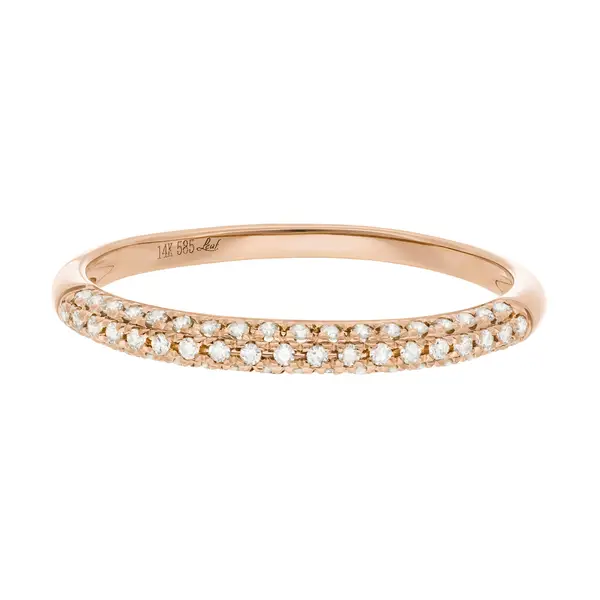 Leaf Jewelry Ring DAZZLE mit Diamanten, 14K Rosegold Kostenloser Versand