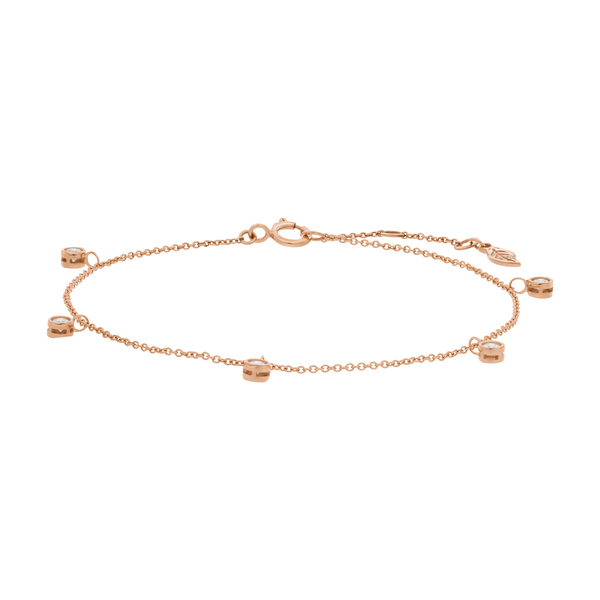 Leaf Jewelry Armkette "my first diamond" Charms, 14 K Rosegold Online Shopping
