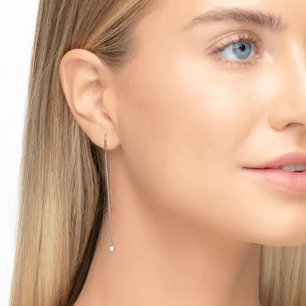 Leaf Jewelry Ohrringe "my first diamond", ball chain, 14 K Rosegold Preisnachlass