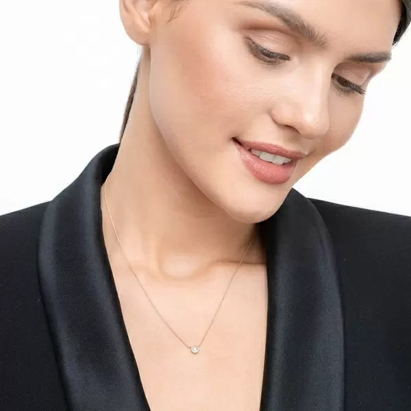 Leaf Jewelry Halskette Pavé II mit Diamanten, 18 K Gelbgold Weihnachtsangebot