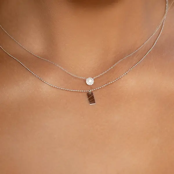 Leaf Jewelry Halskette Pavé II mit Diamanten, 18 K Gelbgold Weihnachtsangebot
