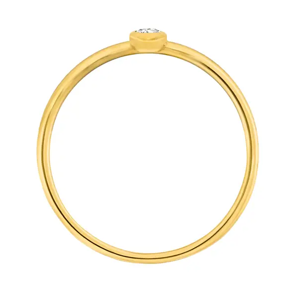 Leaf Jewelry Ring "my first diamond", 14 K Gelbgold Lagerräumung