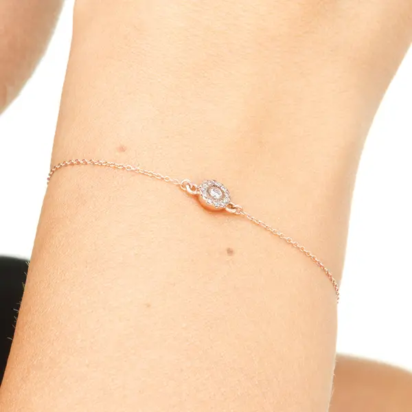 Leaf Jewelry Armkette Pavé II mit Diamanten, 18 K Rosegold Online Outlet