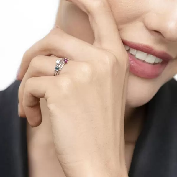 Leaf Jewelry Ring Cabochon, 14 K Weißgold, Mondstein Riesige Ersparnisse
