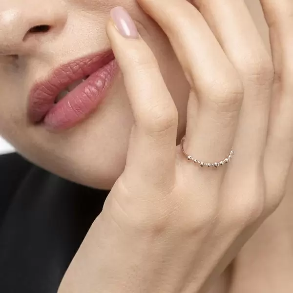 Leaf Jewelry Ring Kugel, 18 K Roségold VIP-Rabatte