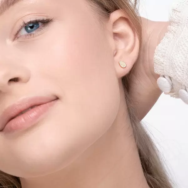 Leaf Jewelry Ohrstecker Drops mit Diamanten, 18 K Gelbgold JETZT KAUFEN