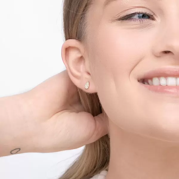 Leaf Jewelry Ohrstecker Drops mit Diamanten, 18 K Gelbgold JETZT KAUFEN