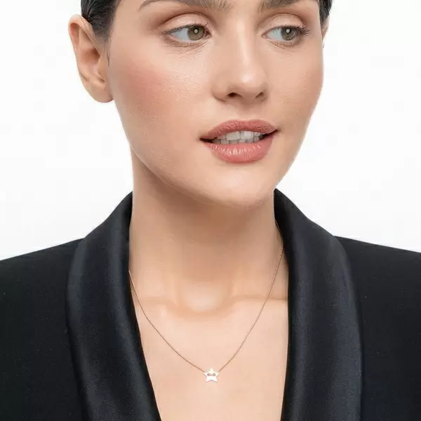 Leaf Jewelry Halskette Star, 14 K Rosegold Zeitbegrenzte Promotion