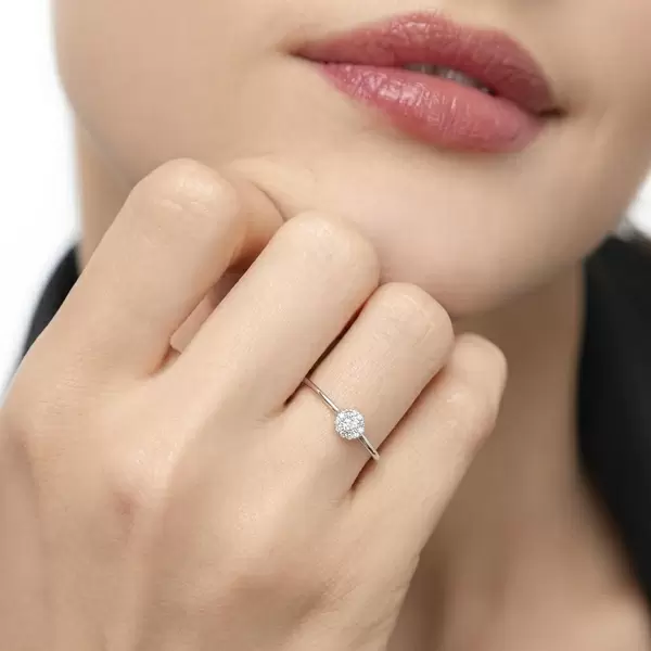 Leaf Jewelry Ring Pavé II, 18 K Weissgold Bis zu 65% Rabatt