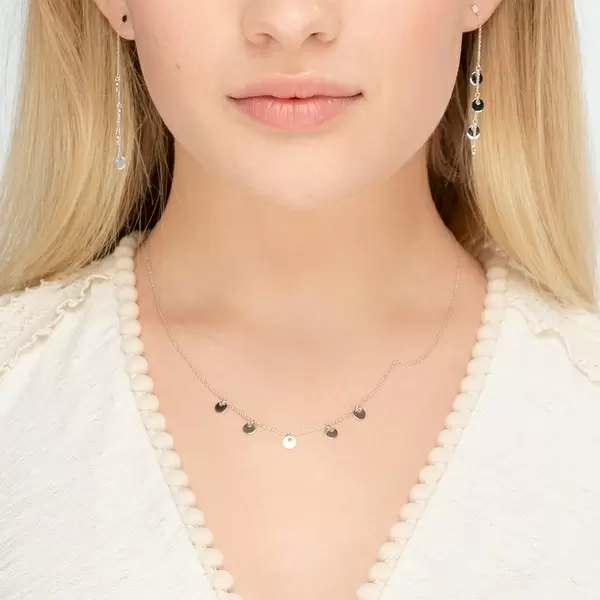 Leaf Jewelry Halskette Platelet, 14 K Weissgold zollfrei
