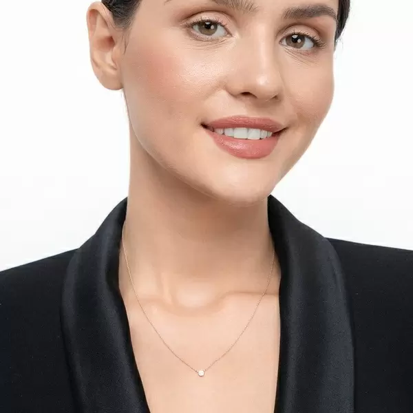 Leaf Jewelry Halskette "my first diamond", 14 K Rosegold Rabatte dieses Monats