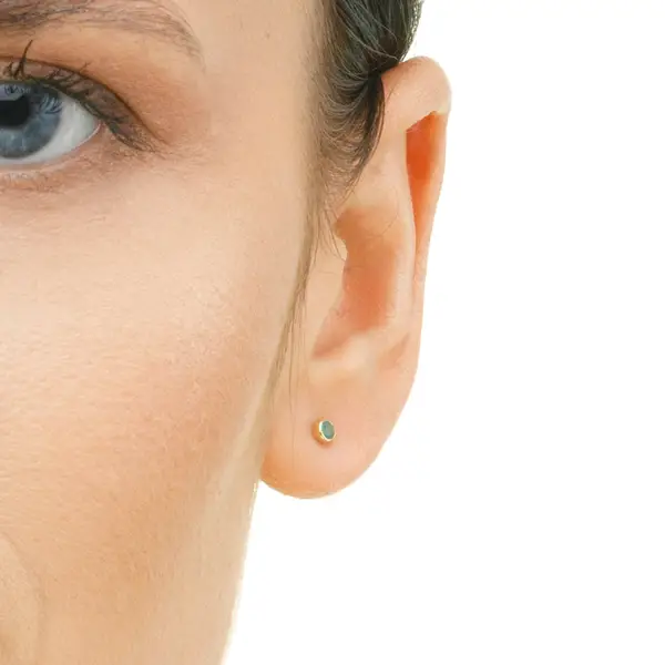 Leaf Jewelry Ohrstecker Smaragd, 14K Rosegold 2025