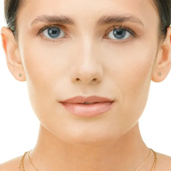 Leaf Jewelry Ohrstecker Smaragd, 14K Rosegold 2025
