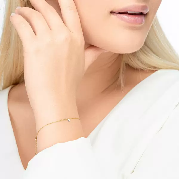 Leaf Jewelry Armkette Pure Diamanten, 18 K Gelbgold Outlet