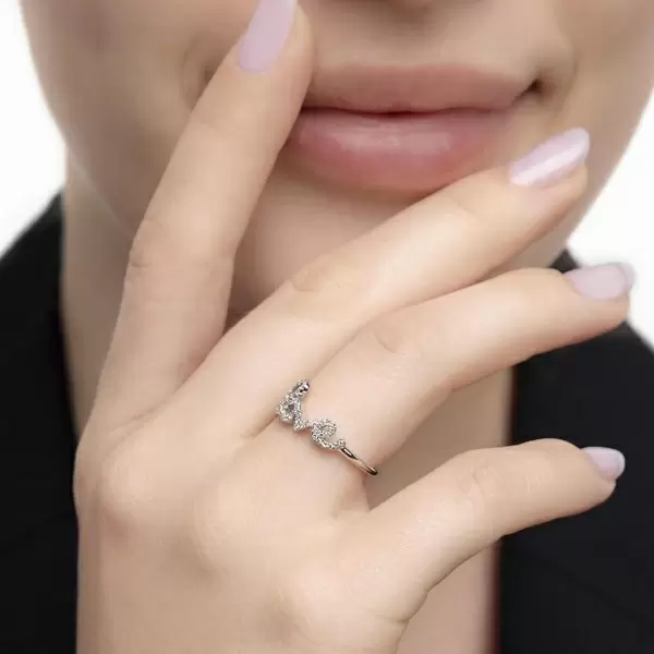 Leaf Jewelry Ring Love 18K Weissgold mit Diamanten Angebote