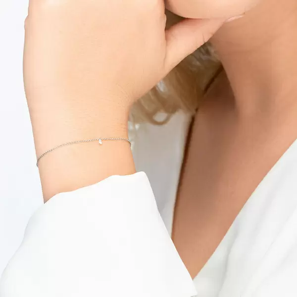 Leaf Jewelry Armkette Pure Diamanten, 18 K Weißgold Blitzverkäufe