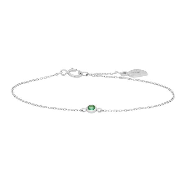 Leaf Jewelry Armkette Smaragd, 14K Weißgold Vatertagsangebot