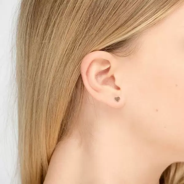 Leaf Jewelry Ohrstecker Herz, 14 K Rosegold Online Outlet