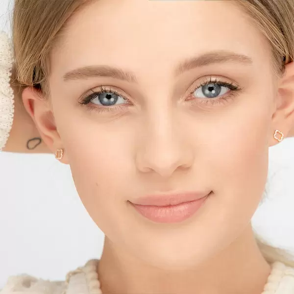 Leaf Jewelry Ohrstecker Clover mit Diamanten, 18 K Gelbgold Bestseller
