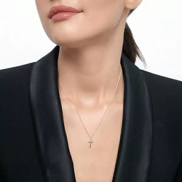 Leaf Jewelry Halskette Kreuz, 14 K Gelbgold Saisonale Angebote