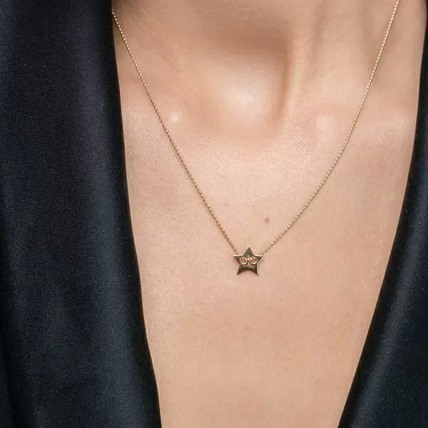 Leaf Jewelry Halskette Star, 14 K Gelbgold Nur für heute