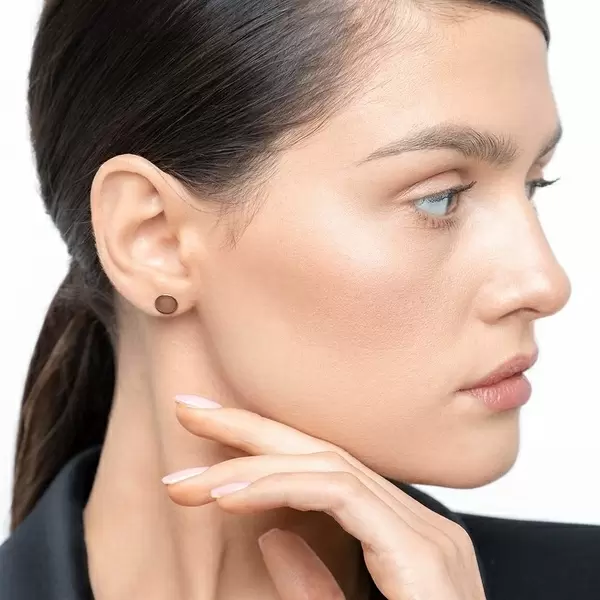 Leaf Jewelry Ohrstecker Disc 8 mm, 14 K Rosegold Nur noch ein Tag übrig