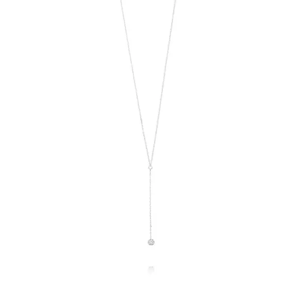Leaf Jewelry Halskette Y-Pure Diamant, 18 K Weißgold Super Rabatt