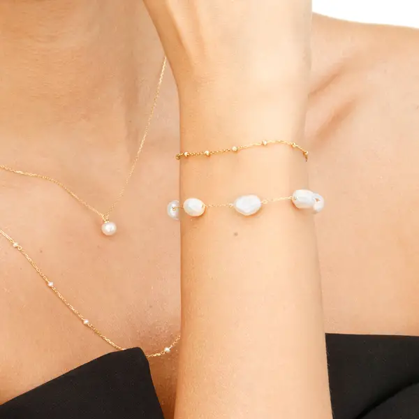 Leaf Jewelry Armkette Beads, 14K Rosegold Fabrikladen
