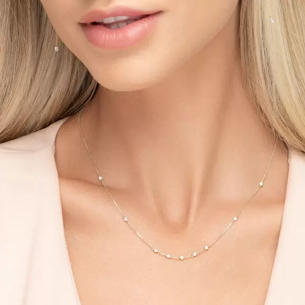 Leaf Jewelry Halskette White Pearls, 14 K Gelbgold Speichern exportieren