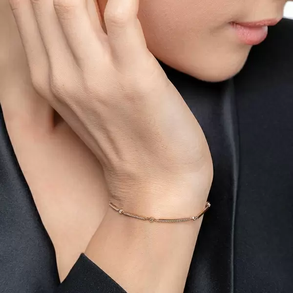 Leaf Jewelry Armband Bar, 18K Gelbgold, Diamanten Angebote