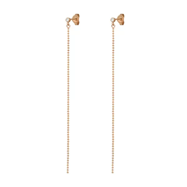 Leaf Jewelry Ohrringe Ball Chain, 14 K Rosegold Schlussverkauf