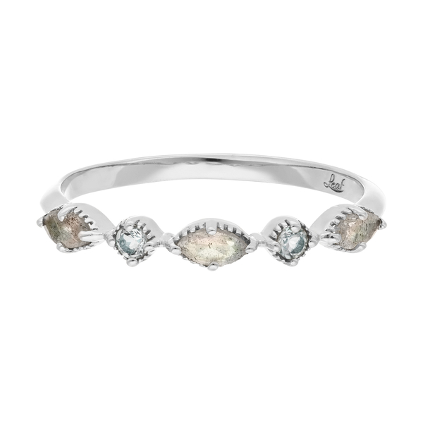 Leaf Jewelry Silber Ring, Oval Gems, Labradorit Muttertagsangebot
