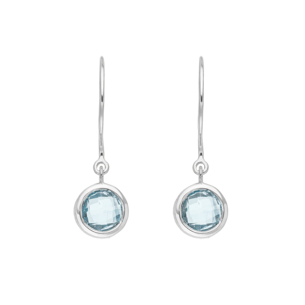 Leaf Jewelry Ohrhänger Solitär, Blauer Topaz, 925 Sterlingsilber Bestseller