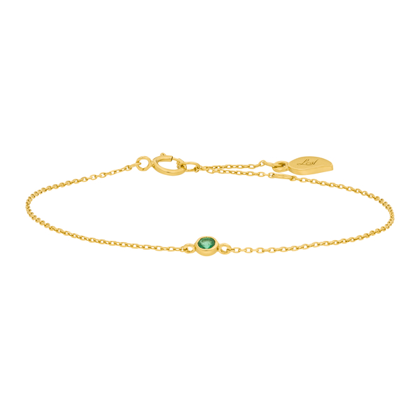 Leaf Jewelry Armkette Smaragd, 14K Gelbgold Kauf eins, bekomm eins gratis