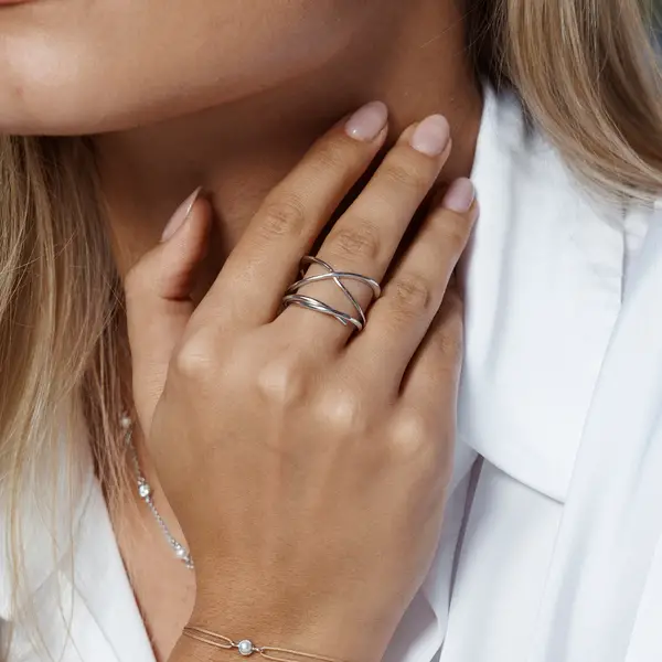 Leaf Jewelry Ring "Tupe", 925 Sterlingsilber Sonderangebote