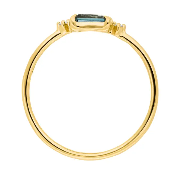 Leaf Jewelry Ring London Blue Topas, 14K Gelbgold Wochenangebot