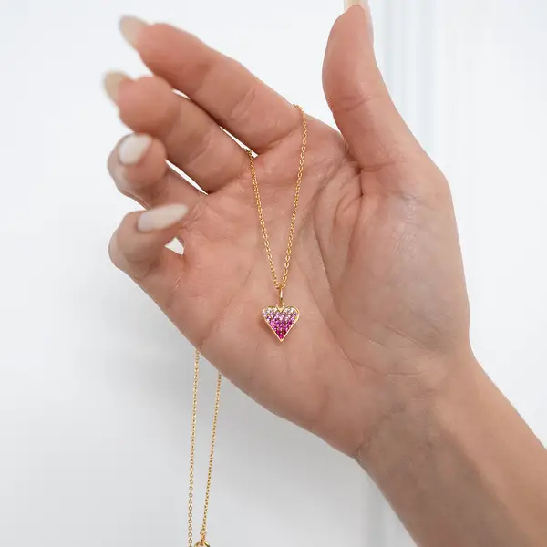 Leaf Jewelry Halskette Pink Valentine, 18 K Gelbgold vergoldet 2025