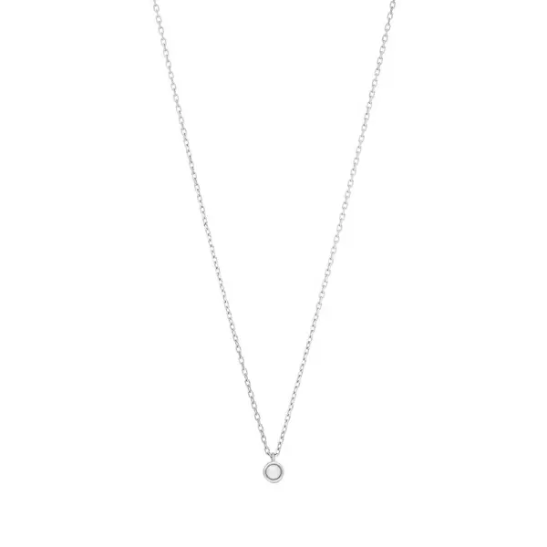 Leaf Jewelry Halskette Pure mit Perle, 925 Sterlingsilber, rhodiniert Vatertagsangebot