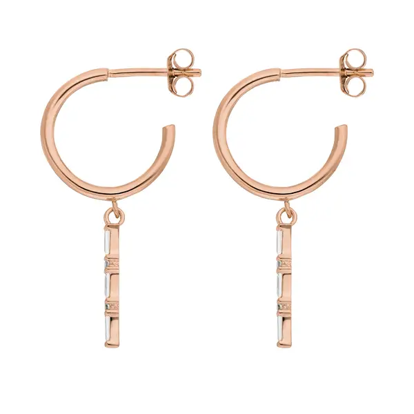 Leaf Jewelry Creole ICE CUBE, 18 K Rosegold vergoldet Jubiläumsangebot