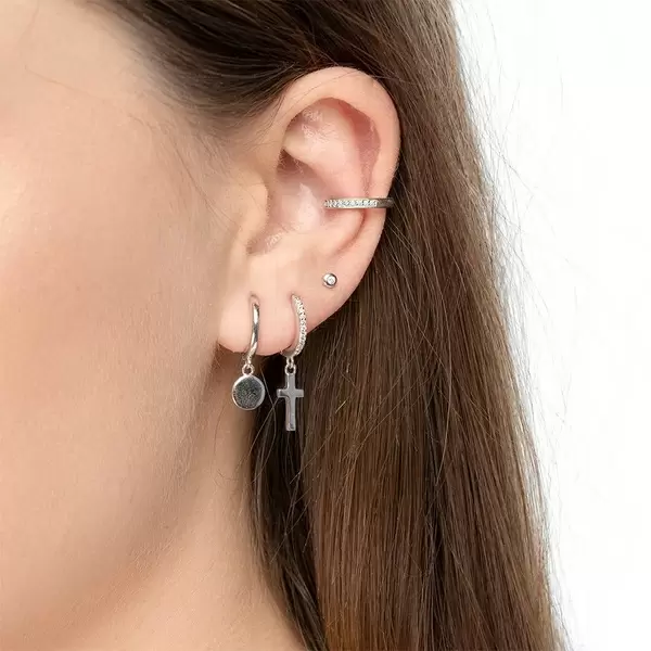 Leaf Jewelry Single Creole PLATELET, 925 Sterlingsilber Online Outlet