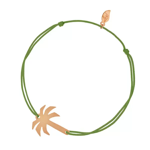 Leaf Jewelry Glücksbändchen Palme, Rosegold vergoldet Exklusive Angebote