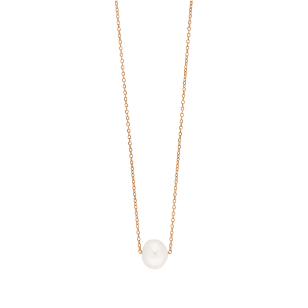 Leaf Jewelry Halskette Perlen Tropfen, 18 K Rosegold vergoldet Wochenangebot