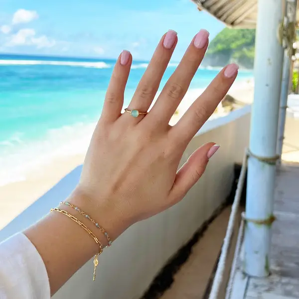 Leaf Jewelry Armkette Rubin, 18 K Rosegold vergoldet Nur für heute