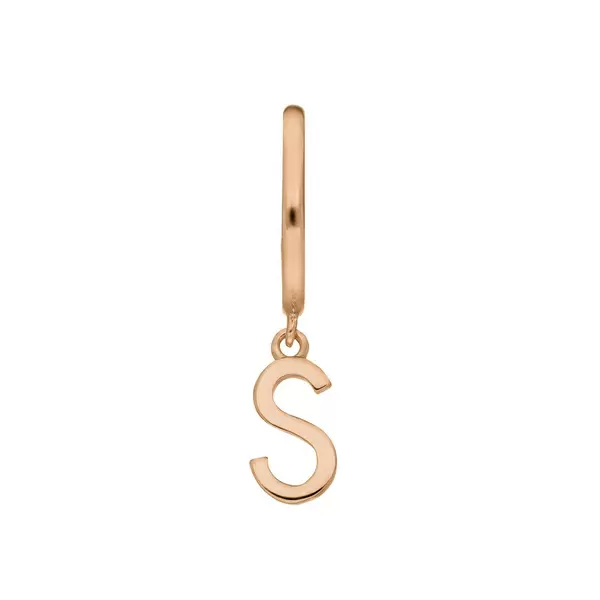 Leaf Jewelry Buchstaben Creole, 18 K Rosegold vergoldet, B Begrenzt auf 3 Tage