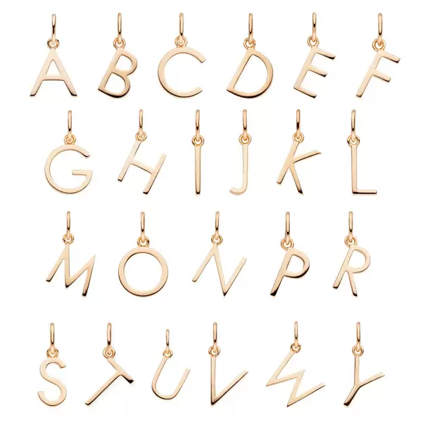 Leaf Jewelry Buchstaben Creole, 18 K Rosegold vergoldet, B Begrenzt auf 3 Tage