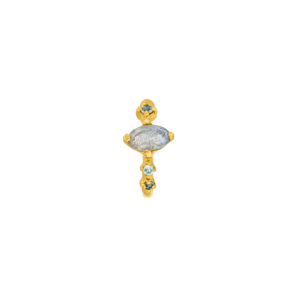 Leaf Jewelry Silber Earcuff Gorgeous Gems, Labradorit, Gelbgold 50% Rabatt für begrenzte Zeit