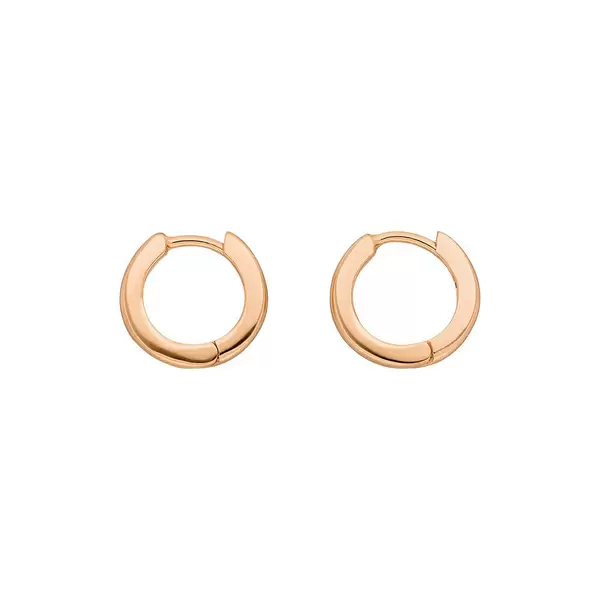 Leaf Jewelry Mini-Klappcreolen, 18 K Rosegold vergoldet Günstiger Verkauf