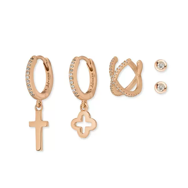 Leaf Jewelry Ear Mix, 5-er Set, 18 K Rosegold vergoldet Meist gekauft