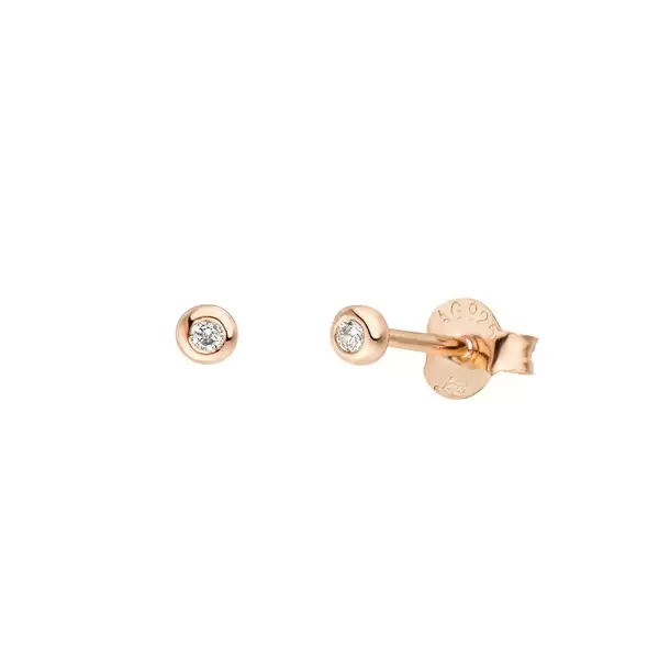Leaf Jewelry Ohrstecker MINI Pure 18 K Gelbgold vergoldet, 18 K Rosegold vergoldet Valentinstagsangebot