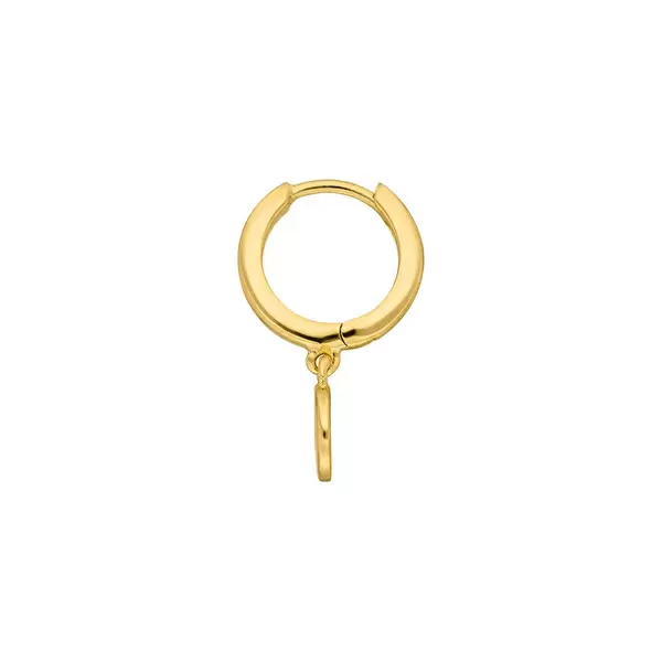 Leaf Jewelry Single Creole PLATELET, 18 K Gelbgold vergoldet Vierteljährliche Förderung